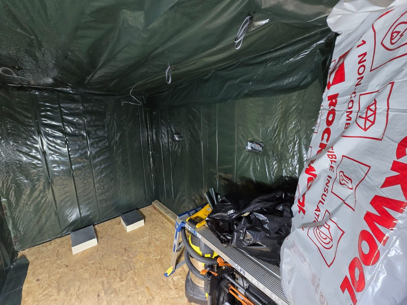 Vapour barrier installed