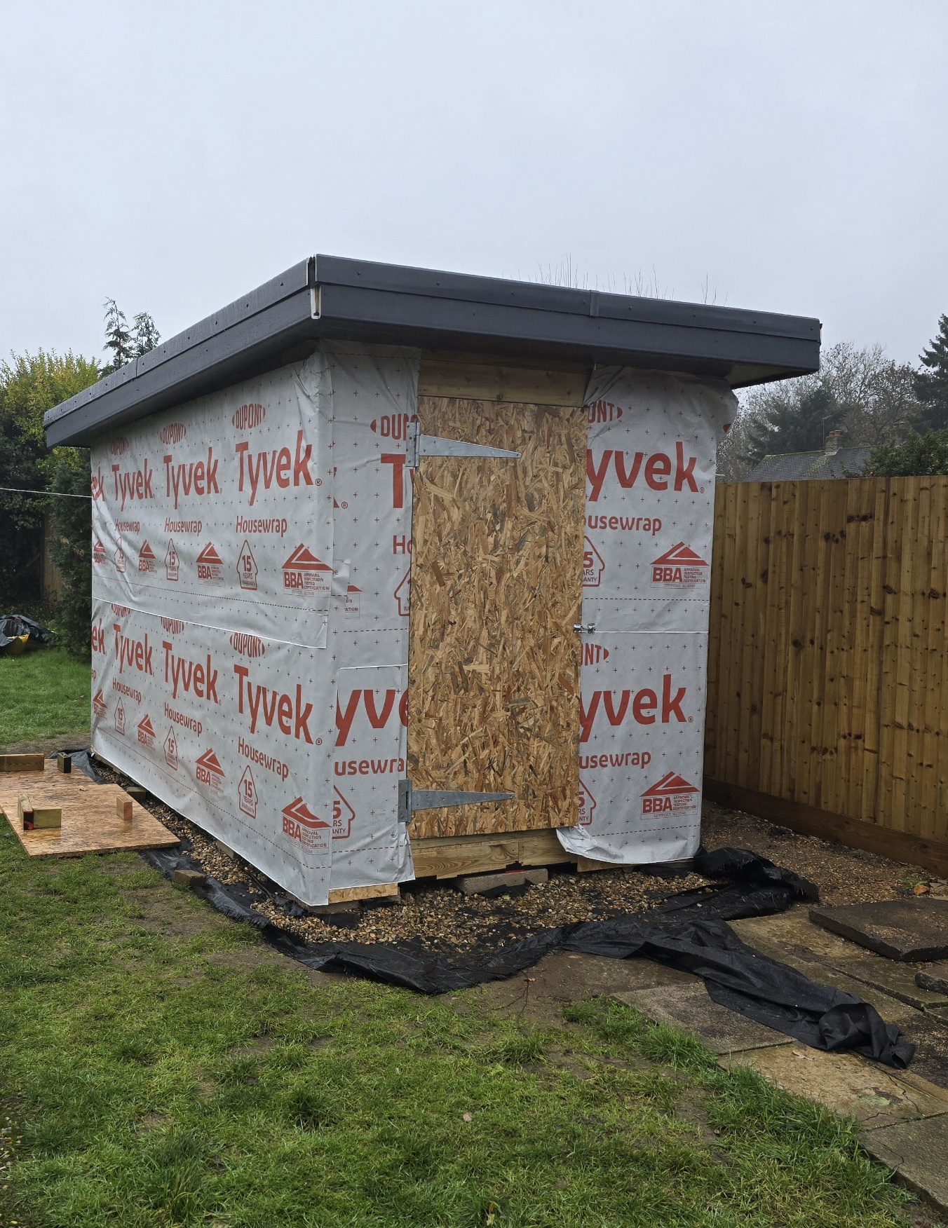 EPDM rubber roof installed