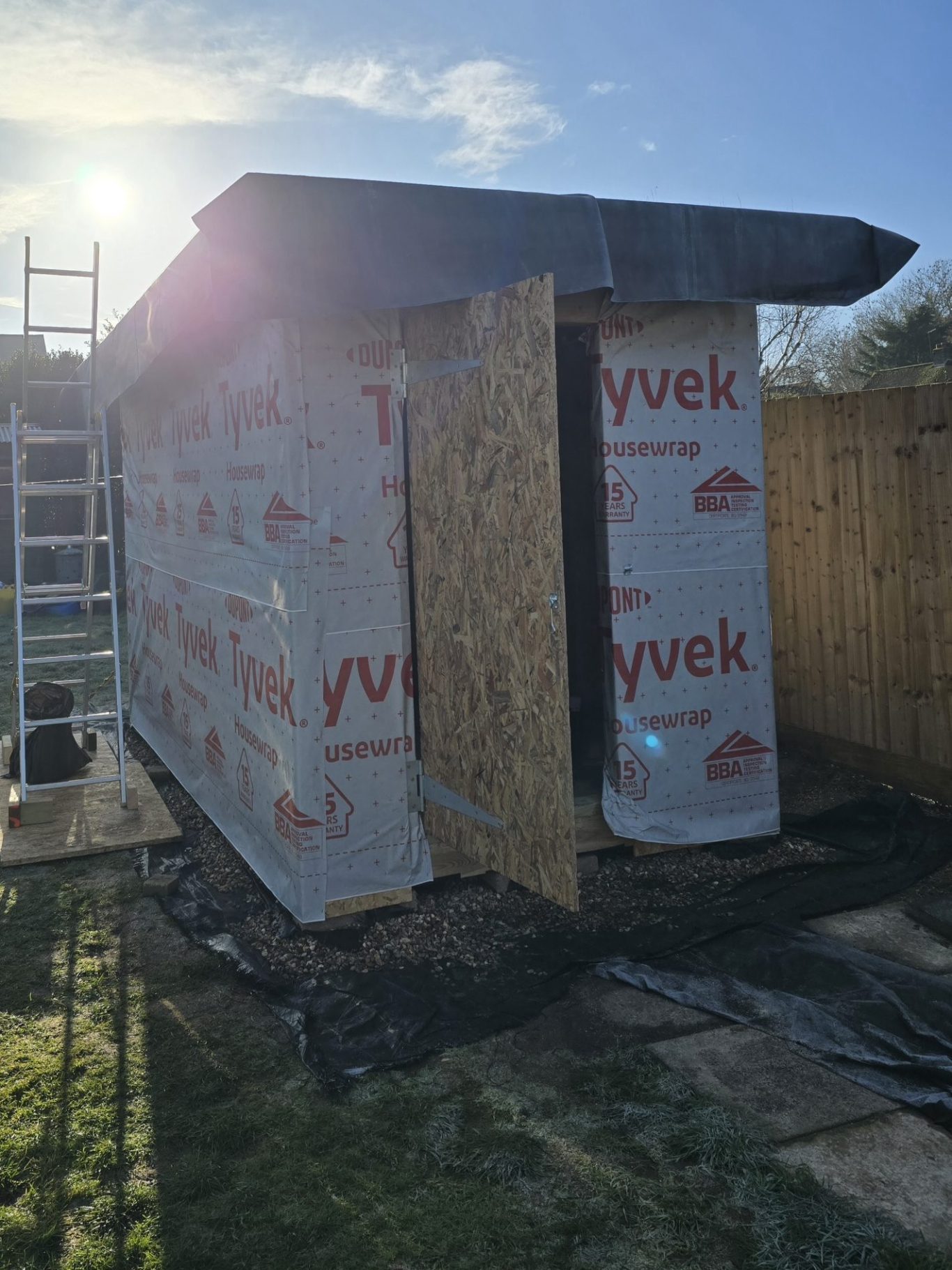 EPDM rubber laid out