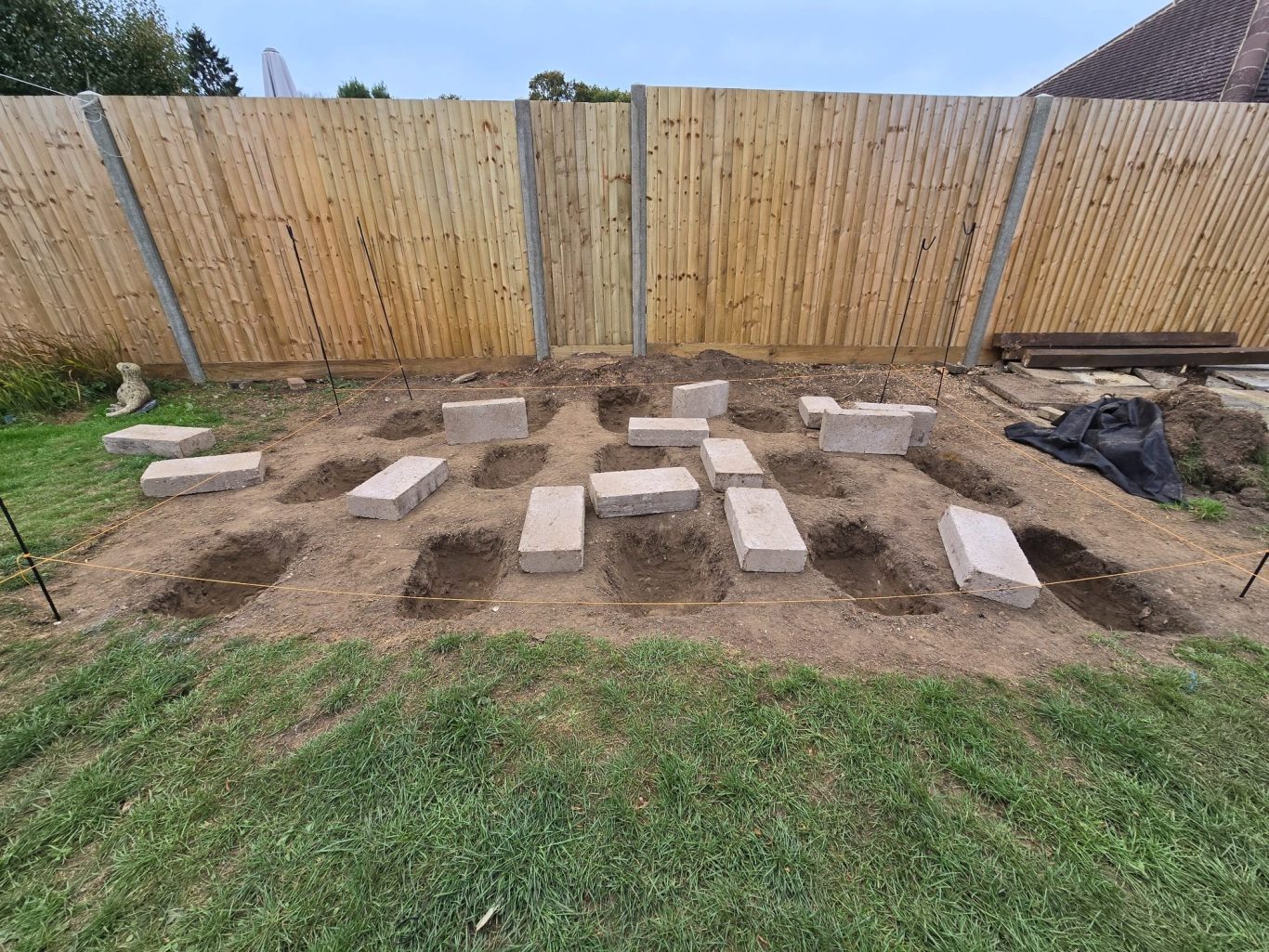 Holes for foundations